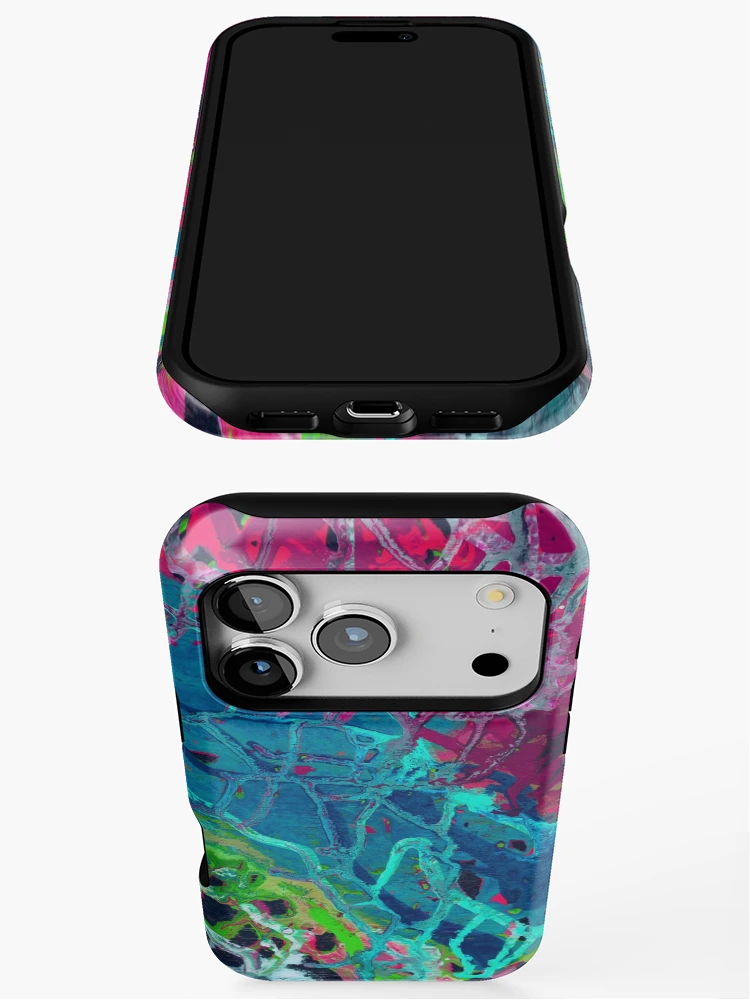 Thumbnail 3 of 4, iPhone Case, Multicolor Abstract Pattern  designed and sold by MyTribePatterns.
