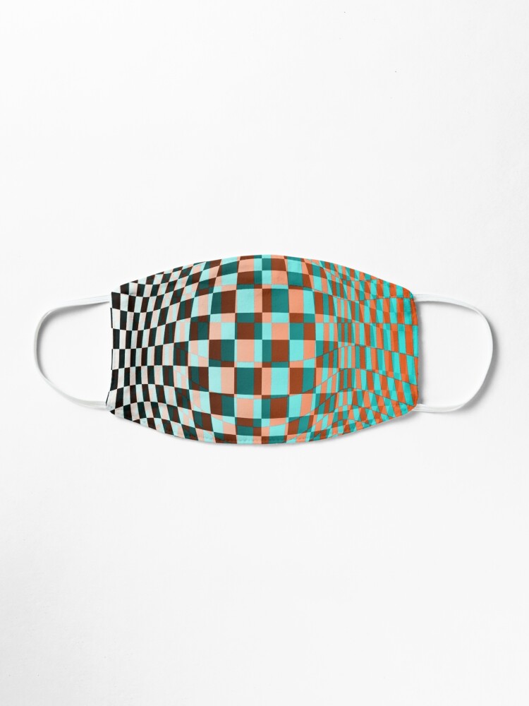 Alternate view of #Optical #Checker #Illusion #Pattern, design, chess, abstract, grid, square, checkerboard, illusion Mask