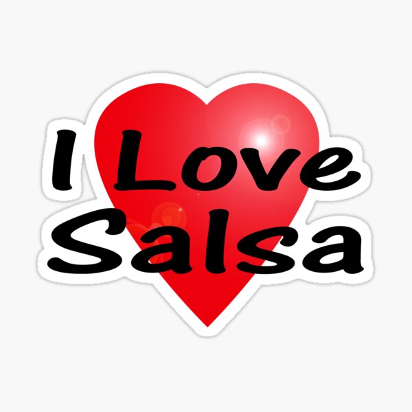 "I Love Salsa Sticker TShirt Latin Dance Skirt" Sticker by deanworld