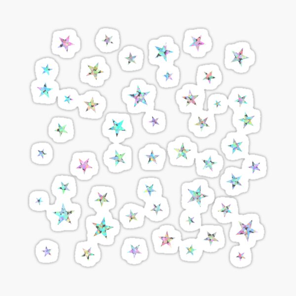 Mini Rainbow Glitter Stars Stickers