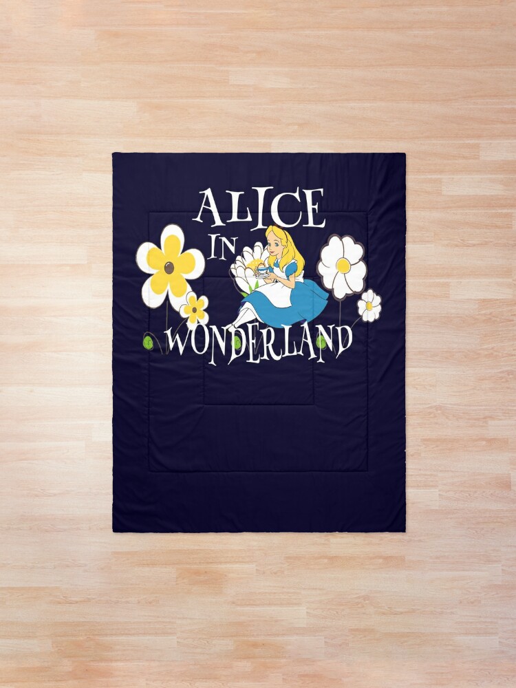 Alice In Wonderland Quotes Happy Unbirthday To Me Mad Hatter Tea Party Fans Comforter By Topteeshop Redbubble