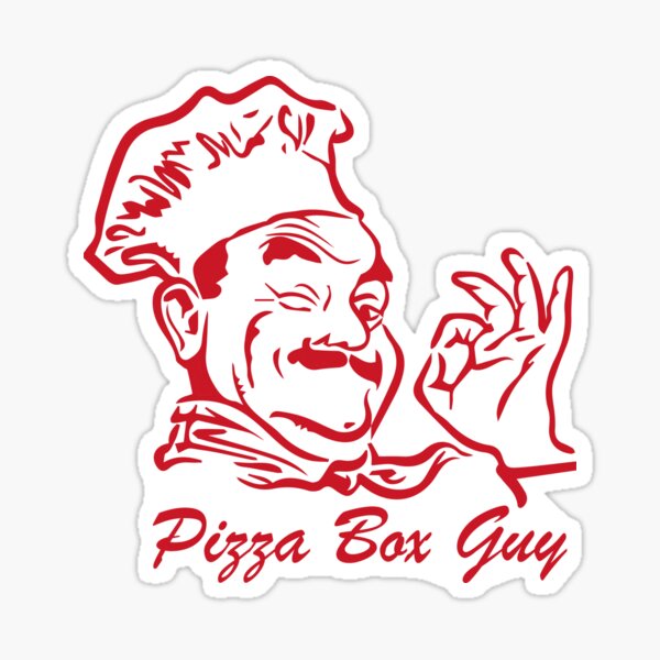 Pizza Box Guy Sticker for Sale by cmccusker