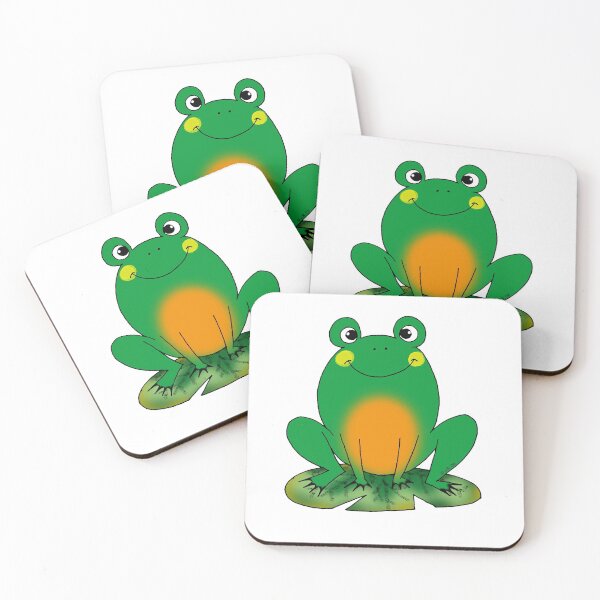 Item preview, Cute green frog cartoon designed and sold by CuteCartoon.