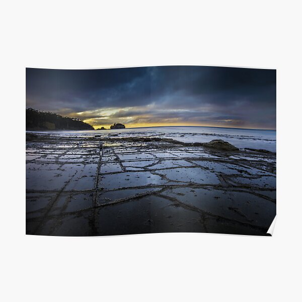 Tessellated Pavement at Sunrise Poster