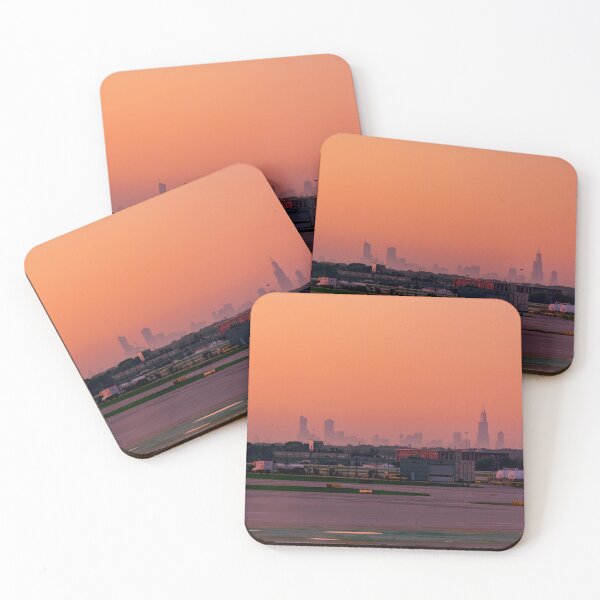 Item preview, Empty O'Hare Runways, Chicago Skyline Silhouette  designed and sold by Enzwell.