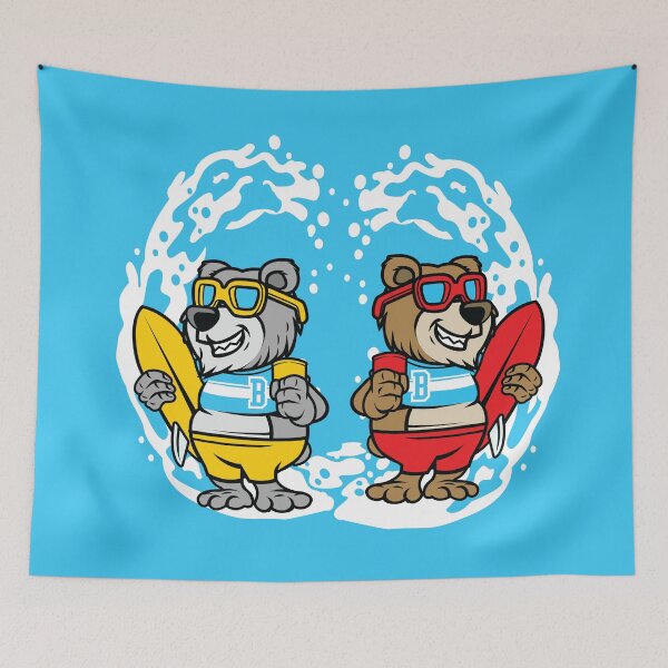 Item preview, Bear Surfer dude's Hanging ten  designed and sold by Nickelparis.