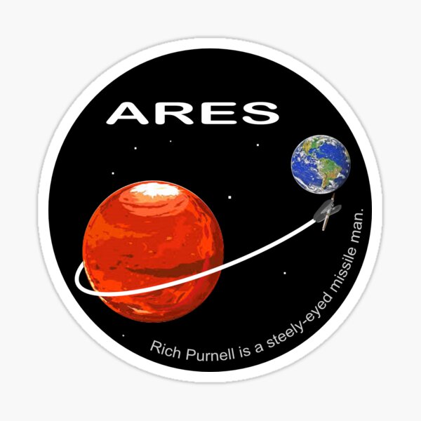 "Rich Purnell is a steelyeyed missile man" Sticker for Sale by redbenble Redbubble