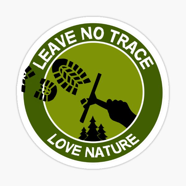 Leave No Trace Heart Nature Circle Sticker decal 