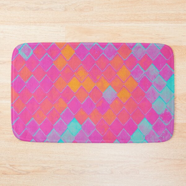 Item preview, Colorful Cyan Purple Pink Tiles Pattern (Classy Vintage Retro VSCO Look) designed and sold by SassyClassyMe.