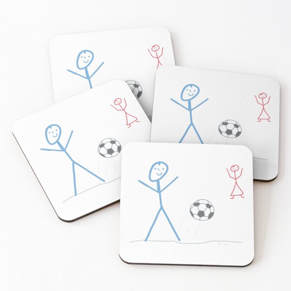 Item preview, Soccer stick figure stick woman ball sport man woman designed and sold by KlareLinie.