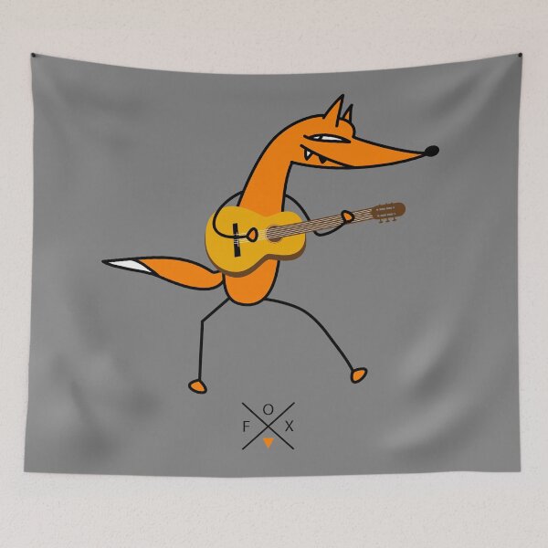 Item preview, Clever guitarist fox designed and sold by spontania.