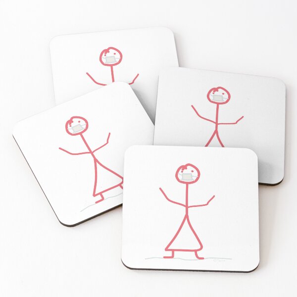 Item preview, Protective mask stick figure help protective mask designed and sold by KlareLinie.