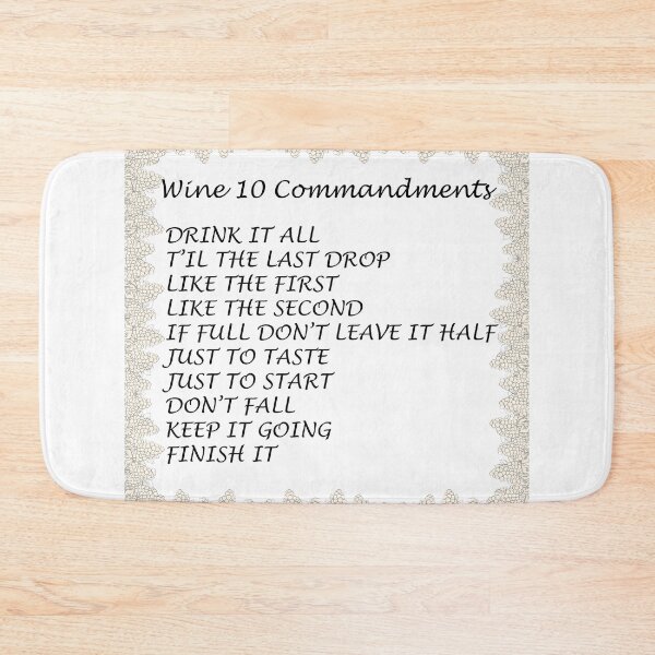 Item preview, Wine ten Commandments designed and sold by mattpanta.