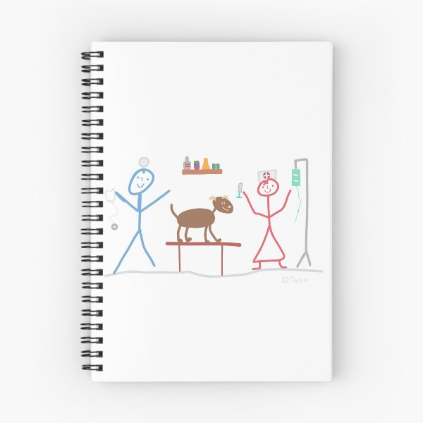 Item preview, Woman veterinarian care help health stick figure dog mouse profession cat designed and sold by KlareLinie.