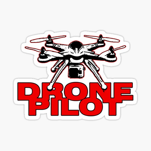 Diseño de piloto de drones Pegatina