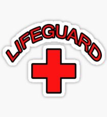 Red Lifeguard Clothing Tee Sticker