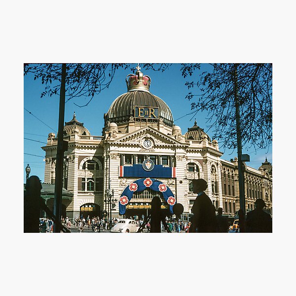 Item preview, Flinders st Station 19540500 0000 designed and sold by Fred Mitchell.