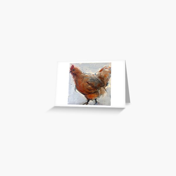 Little Red Hen Painting Greeting Card