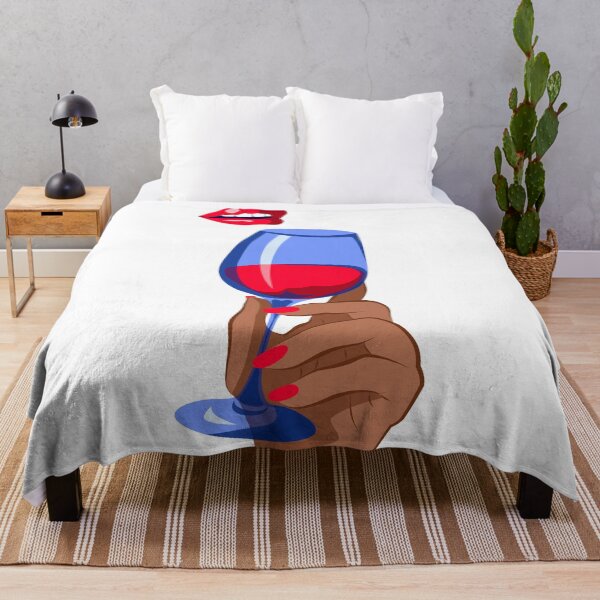 Artikelvorschau, Lippen und ein Glas Wein entworfen und verkauft von AvotArt.