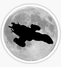 Serenity against the moon Sticker