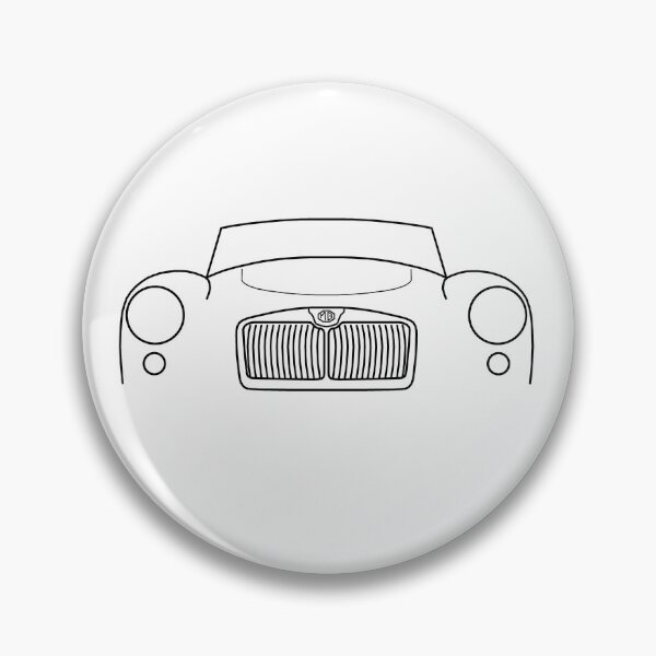 Aperçu de l'œuvre Graphique de contour de voiture classique MGA 1961 (noir) créée et vendue par soitwouldseem.