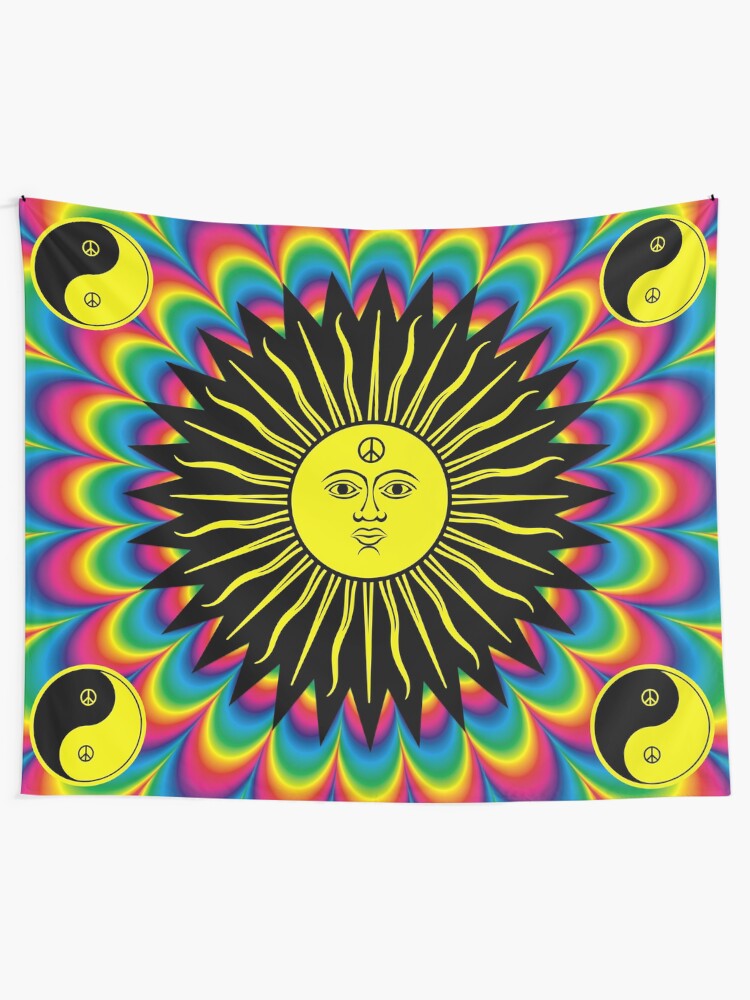 "Psychedelic Hippie Trippy Summer Festival" Tapestry by ImageMonkey