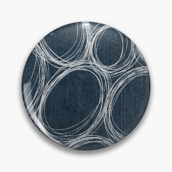 Item preview, White Oval Scribbles in Dark Indigo designed and sold by Eva Camacho-Sanchez.