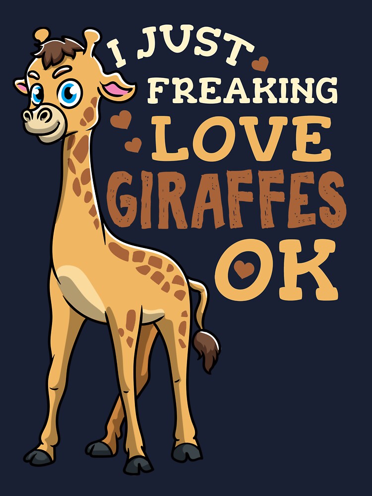 I Love My Giraffe T-Shirt Funny Gifts for Men Women Kids - I Love