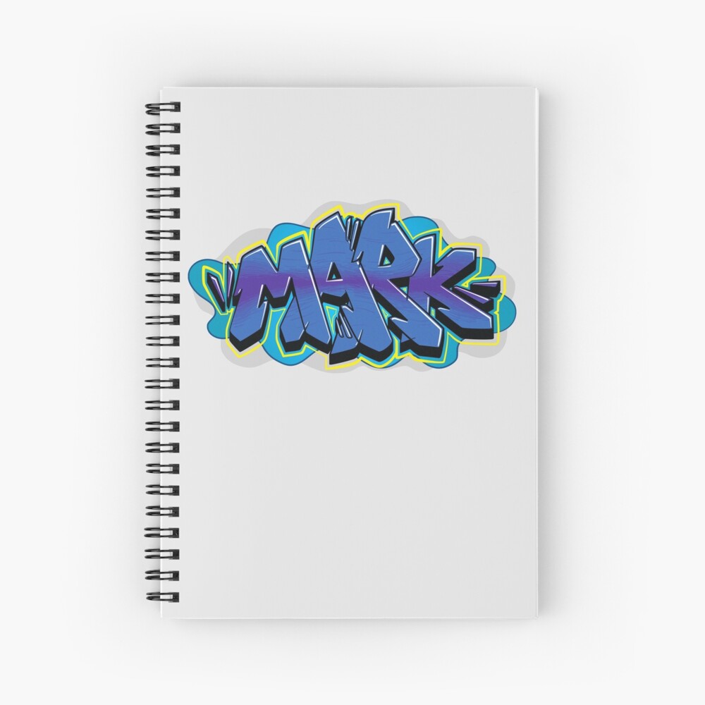 Cuaderno de espiral «Marcar nombre de graffiti» de NameGraffiti | Redbubble