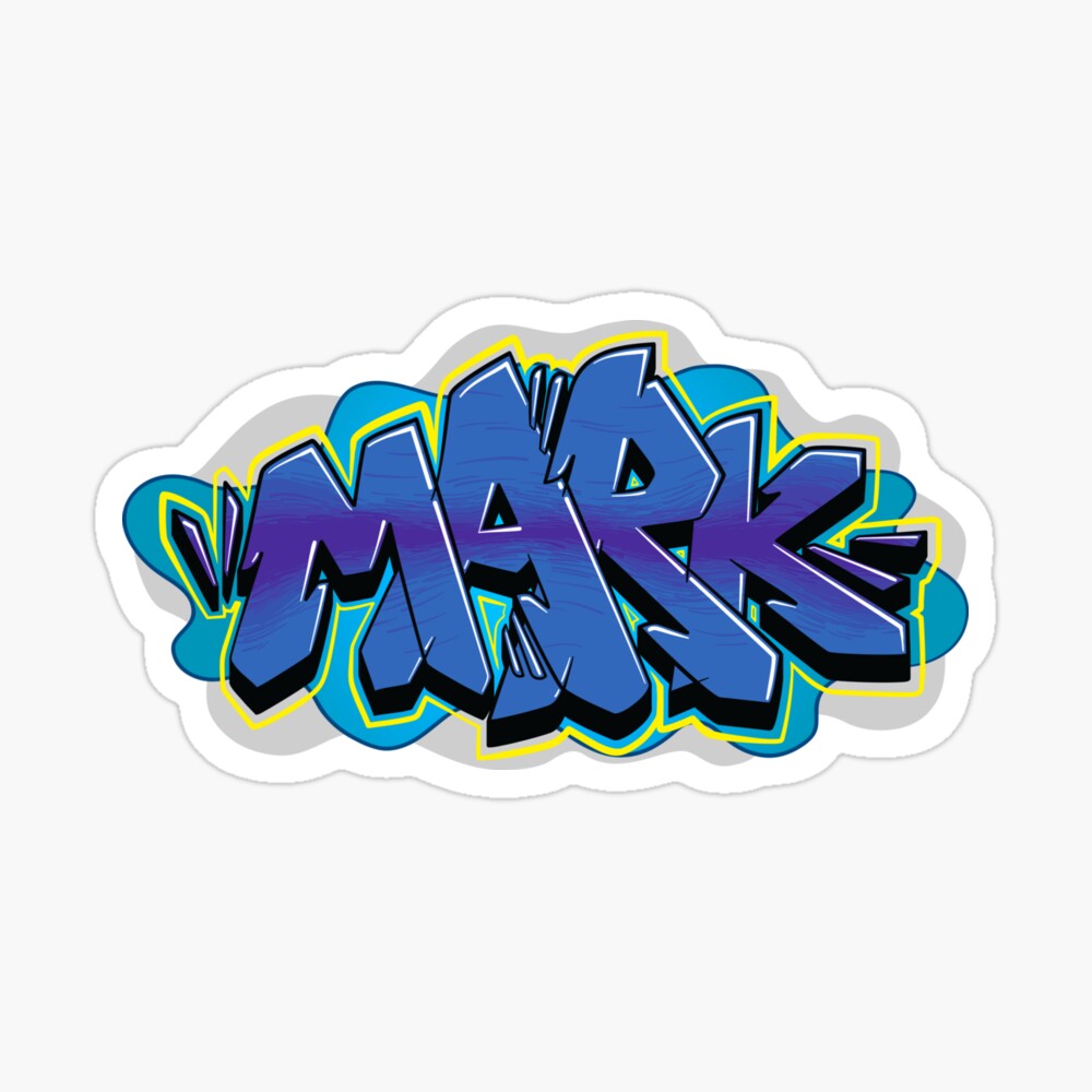 Mark Graffiti Name Laptop Skin By Namegraffiti Redbubble