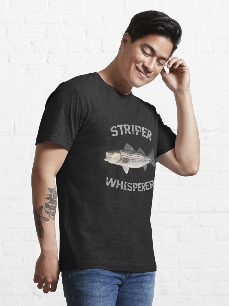 Striper Whisperer, Striped Bass, Striper Essential T-Shirt for Sale by  blueshore