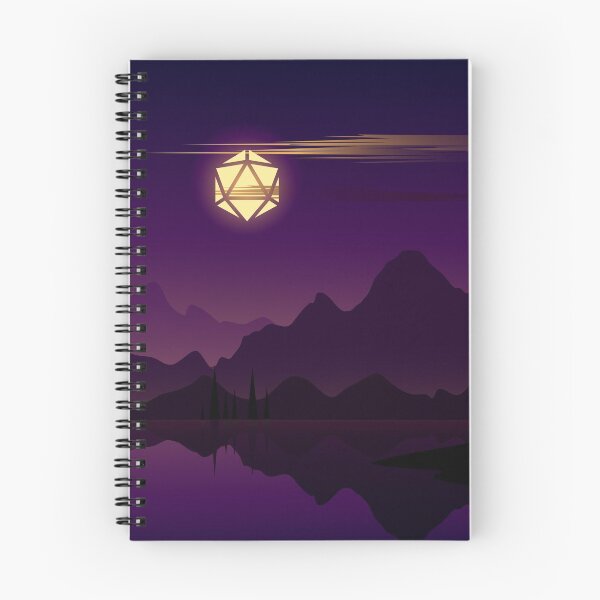 Item preview, Synthwave Full Moon D20 Dice RPG Night Roleplaying Landscapes designed and sold by pixeptional.