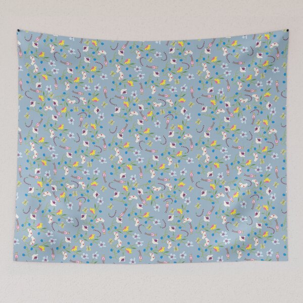 Aperçu de l'œuvre Chintzy Grey Blue créée et vendue par Giliane Bader.