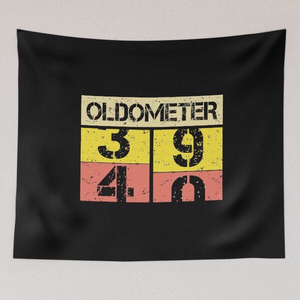 Item preview, Oldometer turning from 39 to 40 years old vintage Funny 40th Birthday gift for men women designed and sold by alenaz.