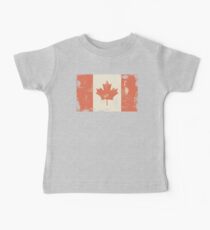 Grungy Canadian Flag Baby Tee