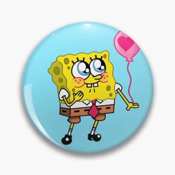 Spongebob with balloon blue Pin