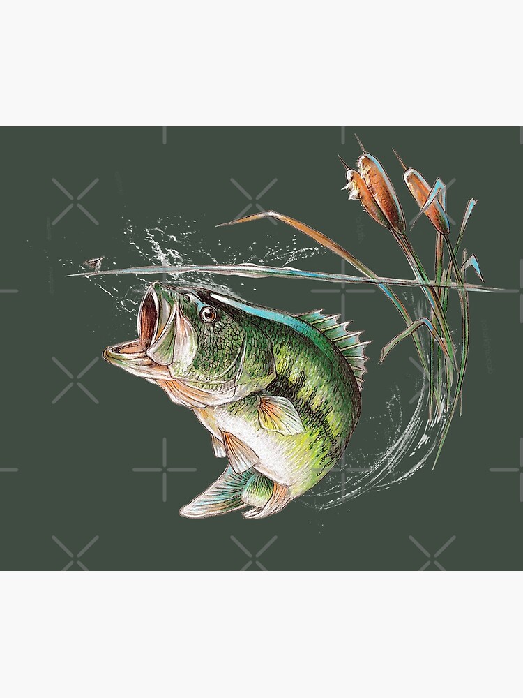 Bass Sketch Tapestry for Sale by Salmoneggs