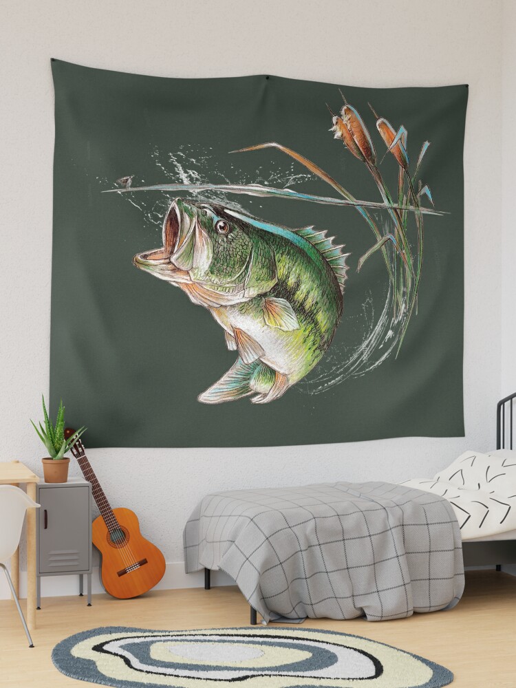 Bass Strike Tapestry for Sale by Salmoneggs