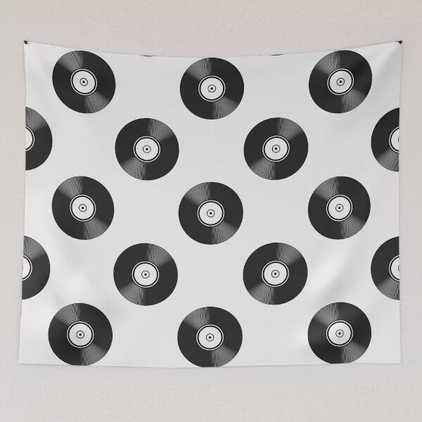 Item preview, Vinyl Records Pop Pattern Black&White designed and sold by ixrid.