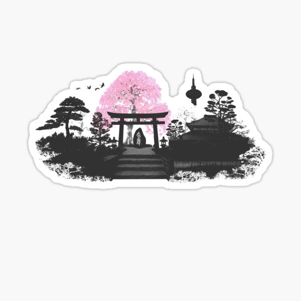 Sakura - Kyoto Japón Pegatina