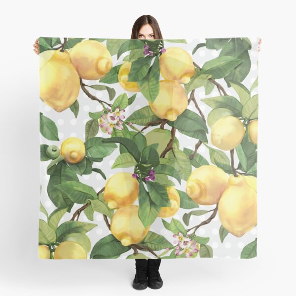 Watercolor lemon Scarf