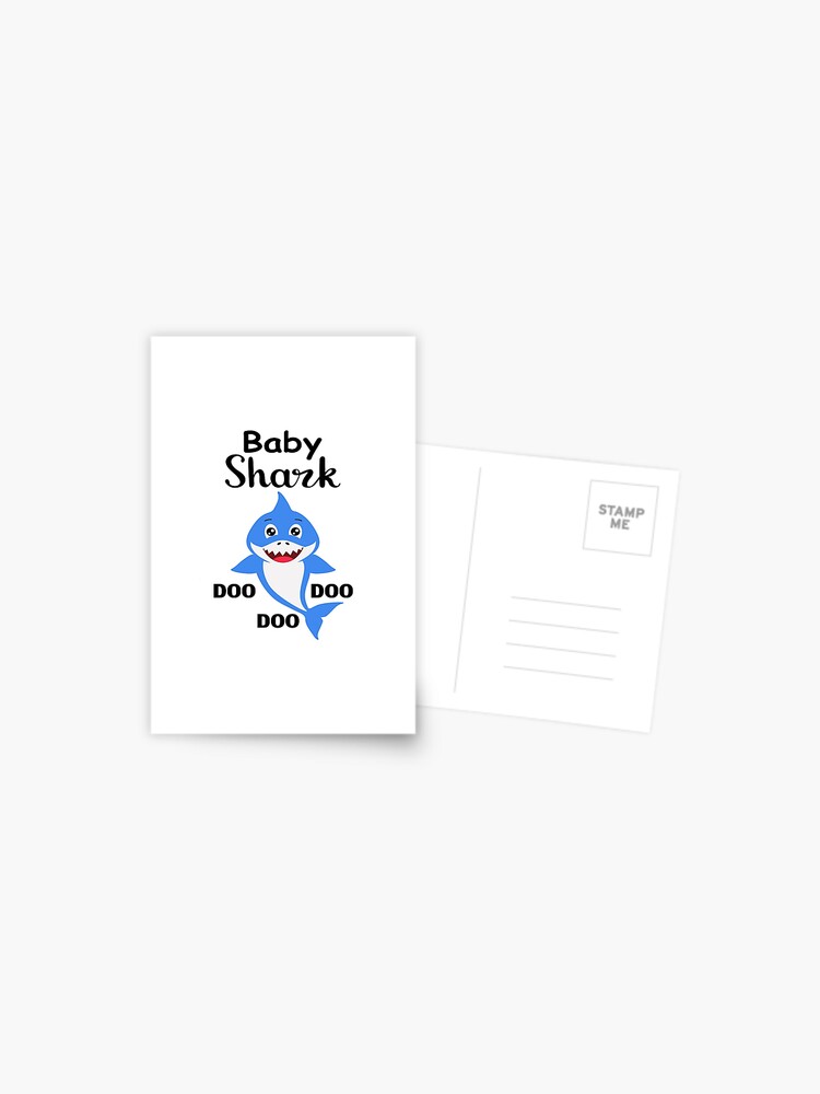 Baby Shark Dodo Dodo Dodo Postcard By Letsbecreative1 Redbubble - roblox baby shark oof