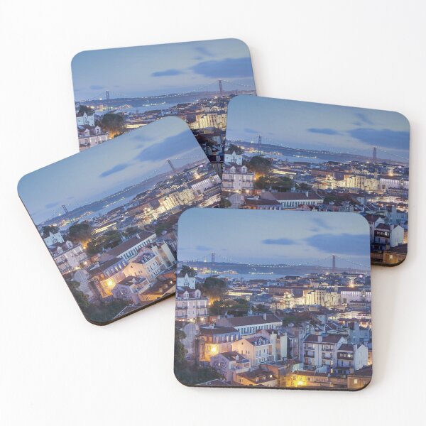 Item preview, Lisbon’s Miradouros at Blue Hour, Nightime in Lisbon, Portugal  designed and sold by KeiserOne.