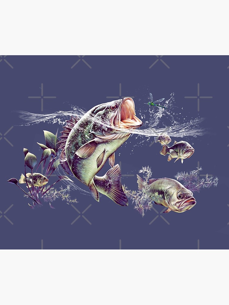 Bass Fishing Tapestry for Sale by Salmoneggs