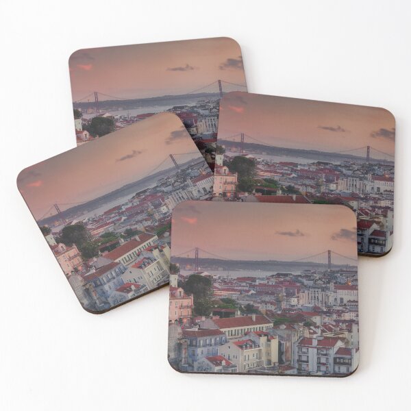 Item preview, Lisbon’s Miradouros at Golden Hour, Nightime in Lisbon, Portugal  designed and sold by KeiserOne.