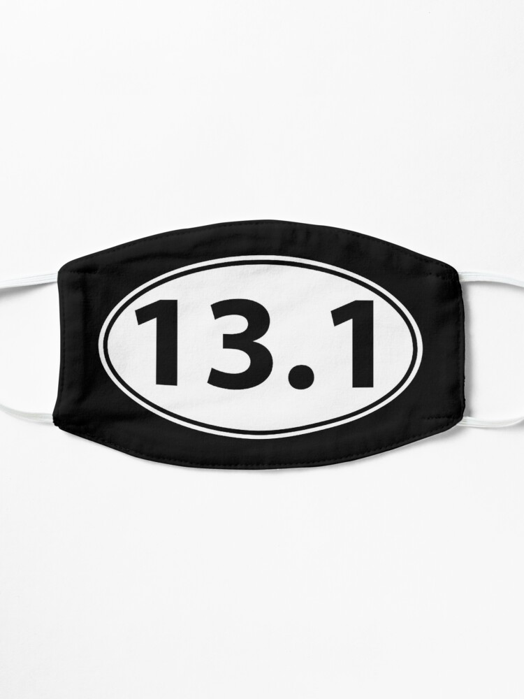 Runner Gifts For Men Women 13 1 Half Marathon Runner Sticker Decal Oval 13 1 Gift Ideas For Runners Of Half Marathons Jogging 5k Run Jogger Mask By Merkraht Redbubble