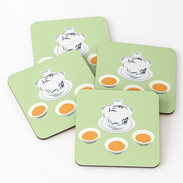 Item preview, Porcelain Gaiwan with Bamboo Design and Teacups designed and sold by djmouthguard.