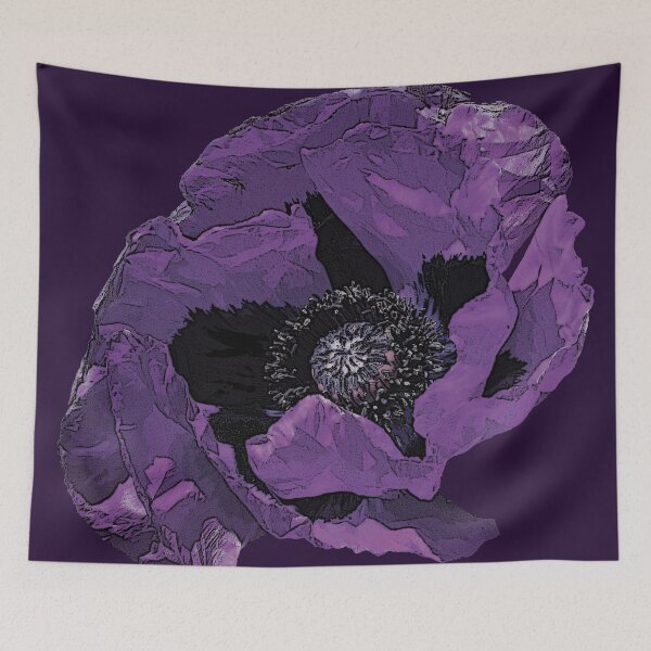 Item preview, Poster Effect Purple Poppy designed and sold by WildandDivine.