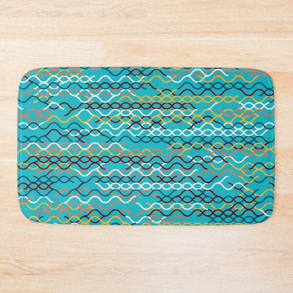 Item preview, Teal ocean, abstract wavy pattern 01 designed and sold by Slanapotam.