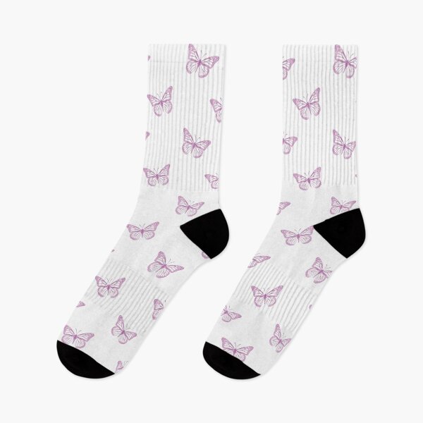 Item preview, Minimalist Monarch Butterflies in Purple and White designed and sold by RootSquare.